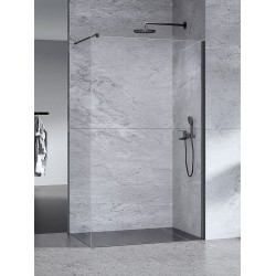 Dušo sienelė New Trendy Nesta 110 x 200 cm juoda matinė
