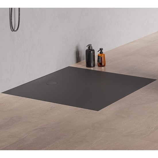 Dušo padėklas New Trendy Nex KV 100 x 100 cm akmens masės, antracito