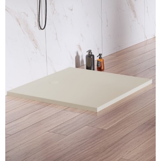 Dušo padėklas New Trendy Nex KV 80 x 80 cm akmens masės, smėlio