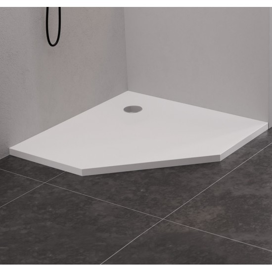Dušo padėklas New Trendy Nex PN 90 x 90 cm akmens masės, baltas