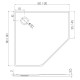 Dušo padėklas New Trendy Nex PN 90 x 90 cm akmens masės, antracito