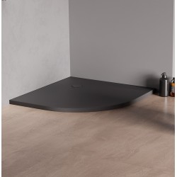 Dušo padėklas New Trendy Nex PS 80 x 80 cm akmens masės, antracito