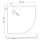 Dušo padėklas New Trendy Nex PS 80 x 80 cm akmens masės, baltas