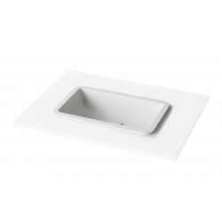Įleidžiamas Silkstone praustuvas Paa Opus In 52 cm baltas matinis