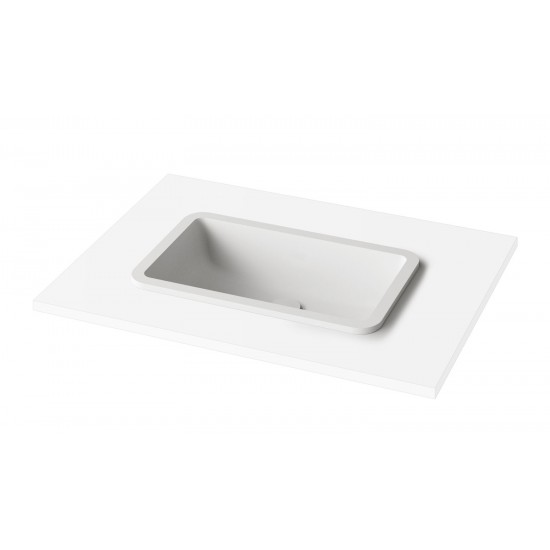 Įleidžiamas Silkstone praustuvas Paa Opus In 52 cm baltas matinis