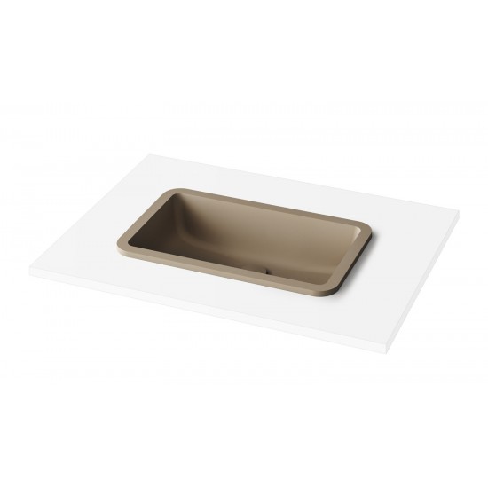 Įleidžiamas Silkstone praustuvas Paa Opus In 52 cm Caffelatte matinis