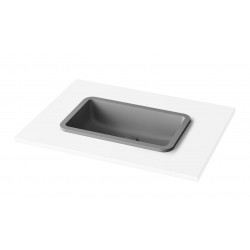 Įleidžiamas Silkstone praustuvas Paa Opus In 52 cm pilkas matinis