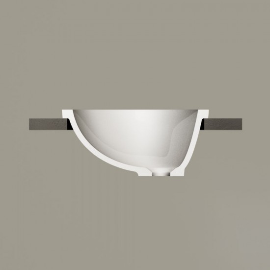 Įleidžiamas Silkstone praustuvas Paa Ovo In 55 cm Caffelatte matinis