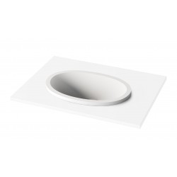 Įleidžiamas Silkstone praustuvas Paa Ovo In 55 cm baltas matinis