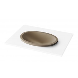 Įleidžiamas Silkstone praustuvas Paa Ovo In 55 cm Caffelatte matinis