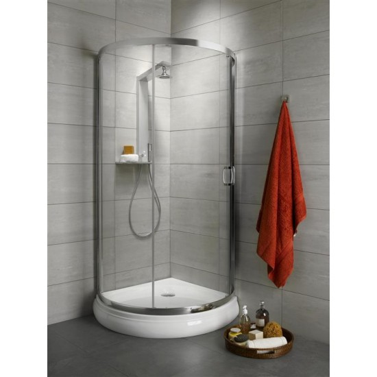 Dušo kabina Radaway Premium Plus B 90 x 90 cm blizgus chromas, skaidrus stiklas