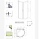 Dušo kabina Radaway Premium Plus B 90 x 90 cm blizgus chromas, skaidrus stiklas