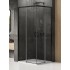 Dušo kabina New Trendy Prime DD 90 x 90 cm juoda matinė, skaidrus stiklas