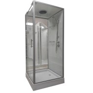 Uždara dušo kabina Q-BOX 90 x 90 cm L ( kairės pusės ) skaidrus stiklas Uždara dušo kabina Q-BOX 90 x 90 cm L ( kairės pusės ) skaidrus stiklas