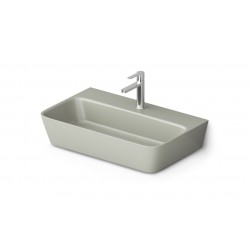 Pastatomas akmens masės praustuvas Paa Quadro 70 cm Glossy Fog