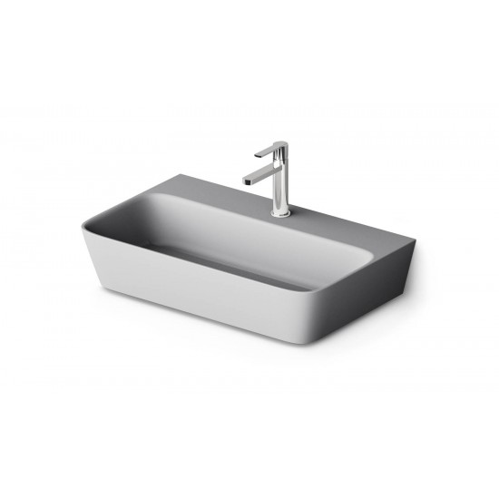 Pastatomas Silkstone praustuvas Paa Quadro 70 cm pilkas matinis
