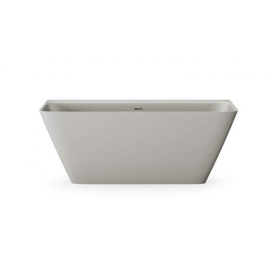 Silkstone vonia Paa Quadro Wall 160 x 76 cm pilka matinė