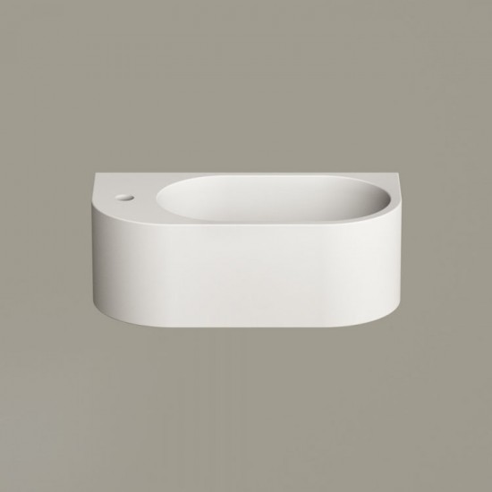 Silkstone praustuvas Paa RE 40 cm kairės pusės, baltas matinis