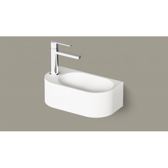 Silkstone praustuvas Paa RE 40 cm kairės pusės, baltas matinis
