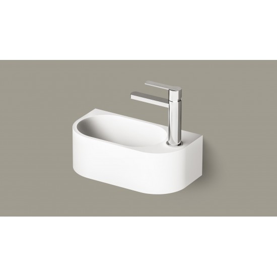 Silkstone praustuvas Paa RE 40 cm dešinės pusės, baltas matinis