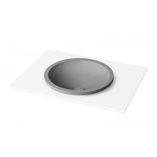 Įleidžiamas Silkstone praustuvas Paa Round In 44 cm pilkas matinis