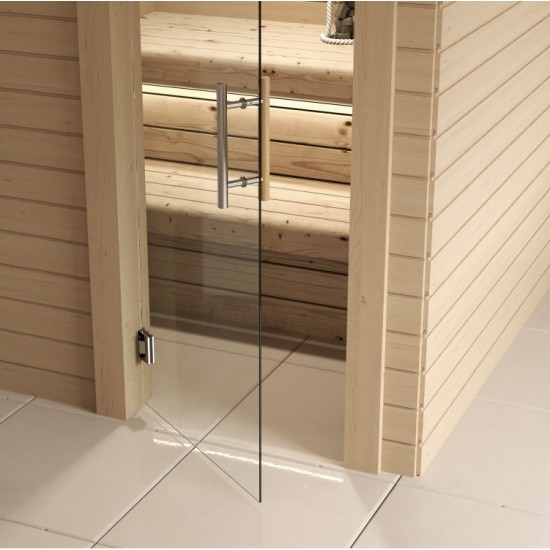 Durys saunai Brasta Glass S1 80 cm skaidrus stiklas