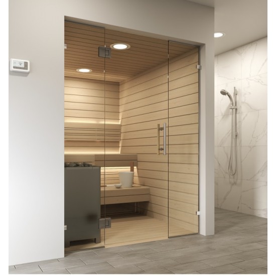 Durys saunai Brasta Glass S3 150 - 180 cm skaidrus stiklas
