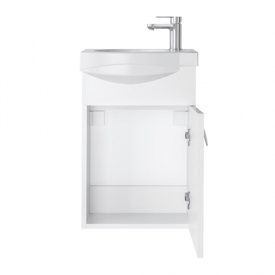Spintelė voniai Riva SA40-11 40 cm balta, su praustuvu