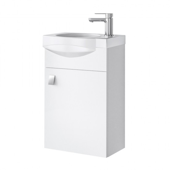 Spintelė voniai Riva SA40-11 40 cm balta, su praustuvu
