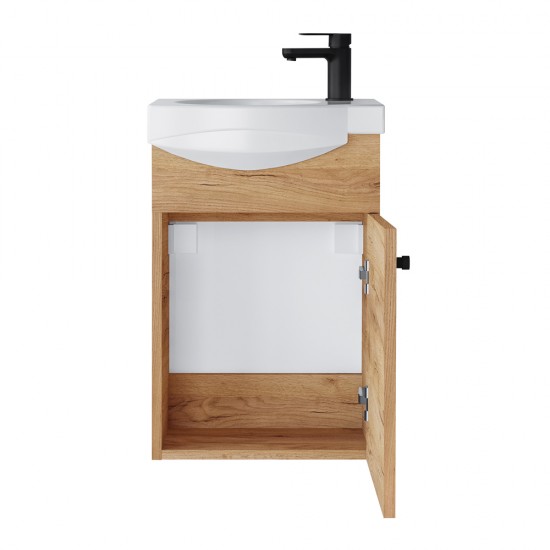 Spintelė voniai Riva SA40-11 40 cm Gold Craft Oak, su praustuvu