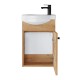 Spintelė voniai Riva SA40-11 40 cm Gold Craft Oak, su praustuvu