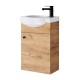 Spintelė voniai Riva SA40-11 40 cm Gold Craft Oak, su praustuvu