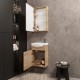 Spintelė voniai Riva SA40-11 40 cm Sonoma Oak, su praustuvu