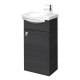 Spintelė voniai Riva SA40-11 40 cm Woodflow Ash, su praustuvu