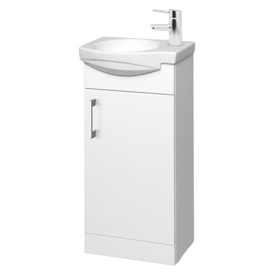 Spintelė voniai Riva SA40FS 40 cm balta, pastatoma, su praustuvu