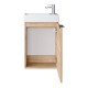 Spintelė voniai Riva SA40A-5 40 cm Sonoma Oak, su praustuvu