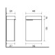 Spintelė voniai Riva SA40A-5 40 cm balta, su praustuvu