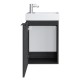 Spintelė voniai Riva SA40A-5 40 cm Woodflow Ash, su praustuvu