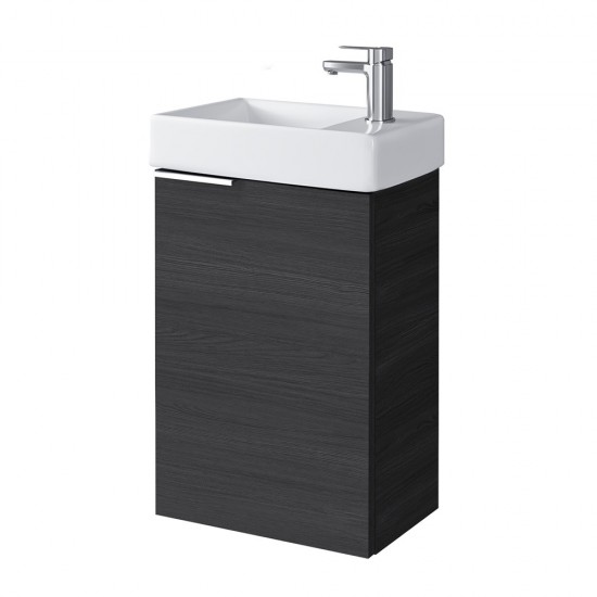 Spintelė voniai Riva SA40A-5 40 cm Woodflow Ash, su praustuvu