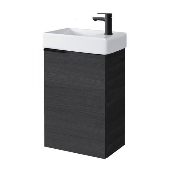 Spintelė voniai Riva SA40A-5 40 cm Woodflow Ash, su praustuvu