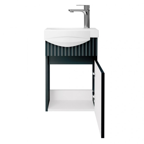 Spintelė voniai Riva SA40B 40 cm Antracito matinė, su praustuvu