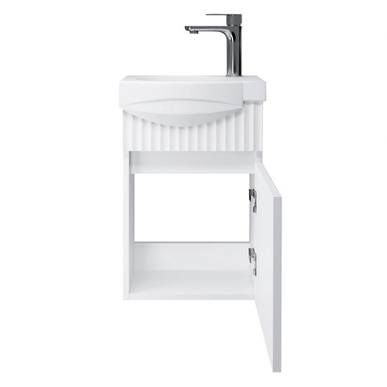 Spintelė voniai Riva SA40B 40 cm balta matinė, su praustuvu
