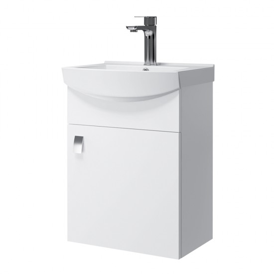 Spintelė voniai Riva SA44-11 45 cm balta, su praustuvu