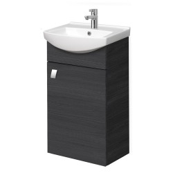 Spintelė voniai Riva SA44-11 45 cm Woodflow Ash, su praustuvu