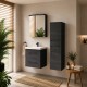 Spintelė voniai Riva SA49C-2K 50 cm Woodflow Ash, stalčiai, su praustuvu