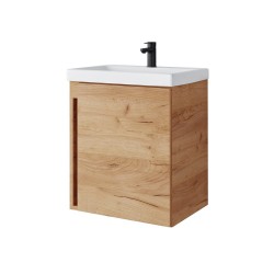 Spintelė voniai Riva SA50A-5E 50 cm Gold Craft Oak, durelės, su praustuvu