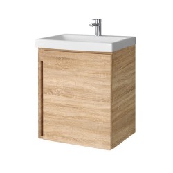 Spintelė voniai Riva SA50A-5E 50 cm Sonoma Oak, durelės, su praustuvu