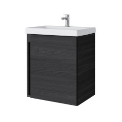 Spintelė voniai Riva SA50A-5E 50 cm Woodflow Ash, durelės, su praustuvu