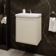 Spintelė voniai Riva SA50RV-2 50 cm Beige matinė, stalčius, su praustuvu