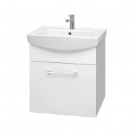 Spintelė voniai Riva SA55-3 55 cm balta, stalčius, su praustuvu
